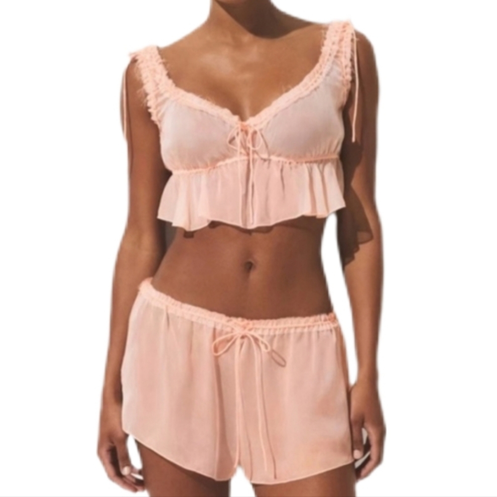 NWT Skims Babydoll Top Sheer Light Pink